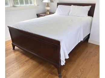 FULL-SIZED REEDED & PANELED MAHOGANY BED