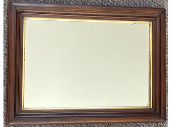 (19th c) MOLDED WALNUT MIRROR