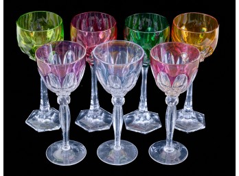 (7) NACHTMANN CRYSTAL WINE GOBLETS etc