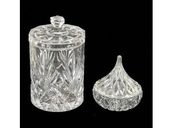 WATERFORD LISMORE CRYSTAL COVERED JAR