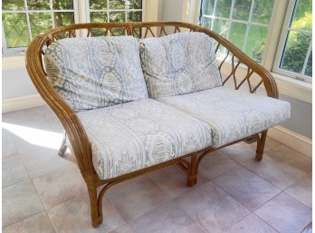 BENT BAMBOO PATIO LOVESEAT