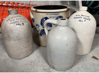 T. HARRINGTON LYONS, NY 3 GAL CROCK & JUG