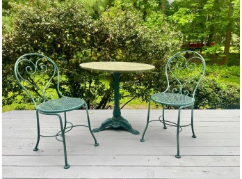 CAST IRON ICE CREAM TABLE and CHAIRS