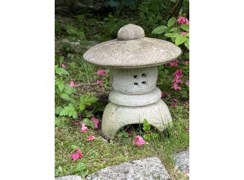 (2) PIECE CAST STONE GARDEN LANTERN