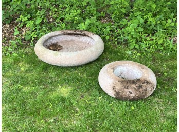 (2) PIECE CAST STONE FOUNTAIN BASE