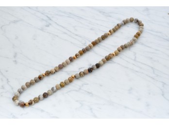 STONE and 14k GOLD BEAD NECKLACE