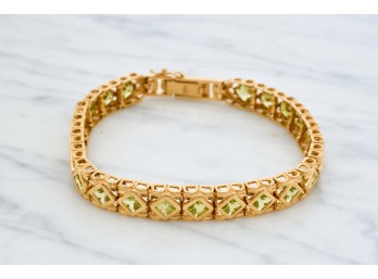 14k GOLD & PERIDOT BRACELET