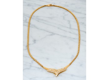14k GOLD and DIAMOND NECKLACE