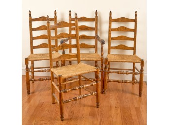 (4) LADDER BACK CHAIRS by PILGRIM FURNITURE