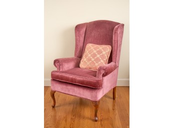 DIMINUTIVE QUEEN ANNE STYLE EASY CHAIR