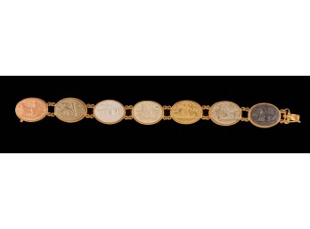 18k GOLD CAMEO BRACELET