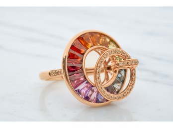 BELLARRI MIXED GEMSTONE 14k ROSE GOLD RING