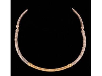 DAVID YURMAN 14k GOLD & STERLING NECKLACE