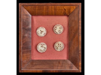 (4) CARVED MOTHER-OF-PEAR-BUTTONS