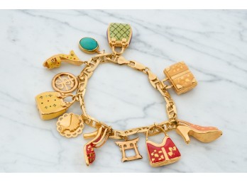 MIDAS 10k GOLD BRACELET & 14k GOLD CHARMS
