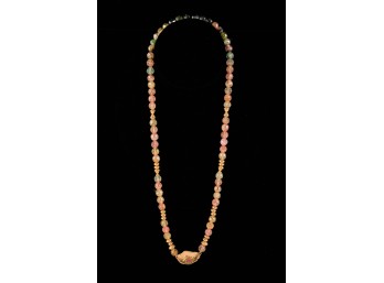 14k GOLD and HARDSTONE NECKLACE