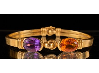 18k GOLD LINKED BANGLE