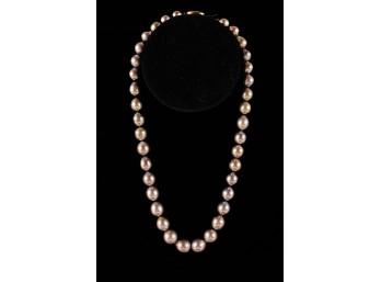 14k GOLD & SILVER PEARL NECKLACE