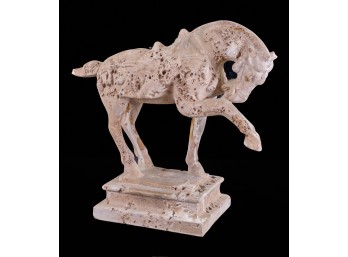PLASTER SCULPTURE / ANCIENT CHINESE HORSE