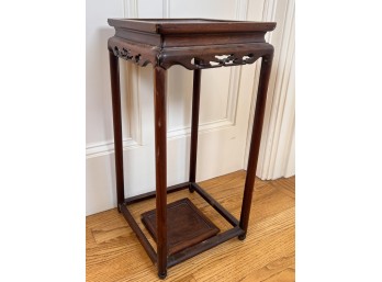 SMALL CHINESE MAHOGANY STAND