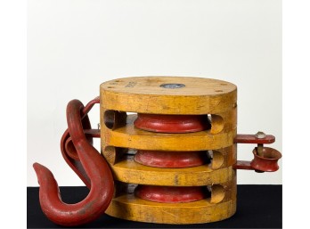 LARGE EASTERN BLOCK CO. TRIPLE BLOCK