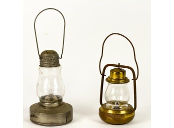 (2) MINIATURE CHASE & BEACON LANTERNS