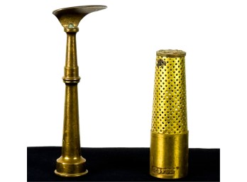 BRONZE 90� FIRE HOSE NOZZLE & BRASS FOOT VALVE