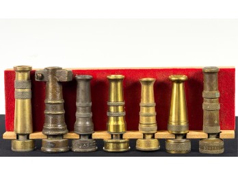 GROUPING OF (7) FIRE HOSE NOZZLES