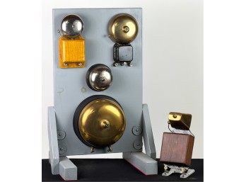 (3) ELECTRIC BELLS, STEAM BELL & DOOR BELL