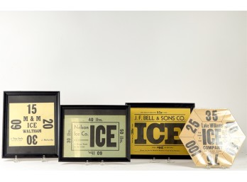 (4) VINTAGE ICE CARDS