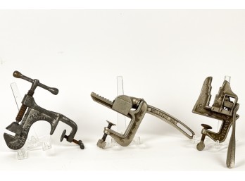 (3) EARLY (20thc) COUNTER MOUNTED NUT CRACKERS