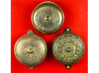 (3) CAST BRASS VICTORIAN DOORBELLS