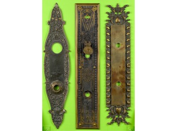 (3) CAST BRONZE (19th/EARLY20thc) BACKPLATES