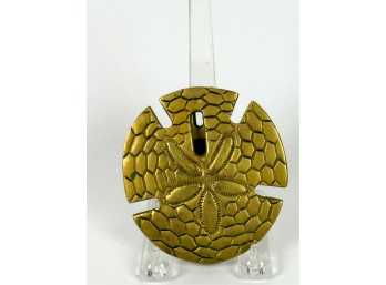 BRASS SAND DOLLAR DOOR KNOCKER