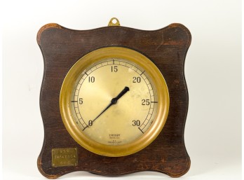 CROSBY OF BOSTON U.S.S. SARATOGA  PRESSURE GAUGE