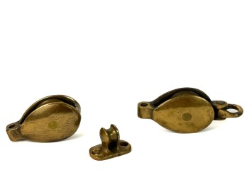 (2) MERRIMAN BROS BRONZE SAILBOAT BLOCKS