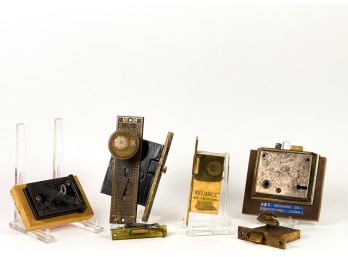 GROUP of VICTORIAN DOOR LOCK MECHANISMS