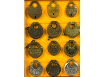 GROUP (12) ANTIQUE PADLOCKS