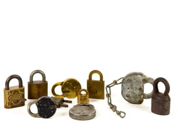 (10) ANTIQUE/VINTAGE PADLOCKS
