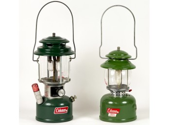 (2) VINTAGE COLEMAN LANTERNS - (1) DOUBLE MANTLE