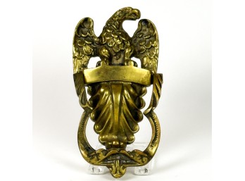 HEAVY CAST BRASS PATRIOTIC EAGLE DOOR KNOCKER
