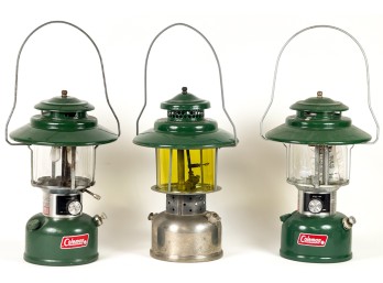 (3) VINTAGE COLEMAN LANTERNS MODELS 228H & 228J