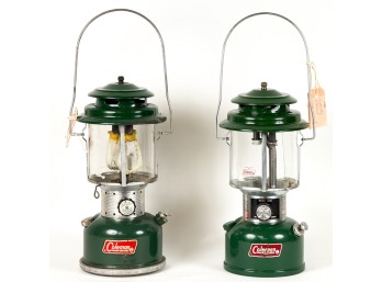 (2) VINTAGE COLEMAN LANTERNS MODELS 220K & 220F