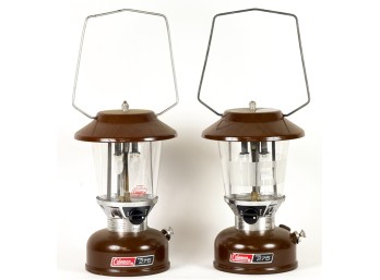 (2) VINTAGE COLEMAN LANTERNS MODEL 275A in BROWN