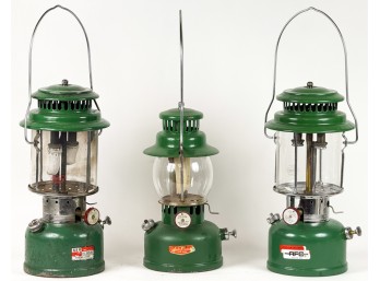 (3) VINTAGE ASH FLASH LANTERNS