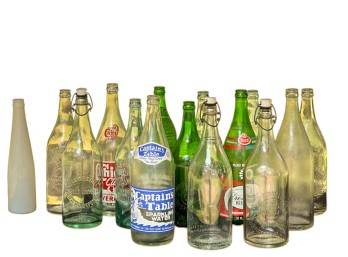 GENEROUS LOT of LOCAL ANTIQUE GLASS BOTTLES
