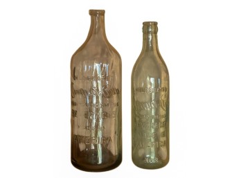 (2) EARLY GLASS CLIQUOT CLUB BOTTLES