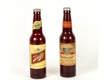 BUDWEISER & SCHLITZ NOVELTY BEER FLASHLIGHTS