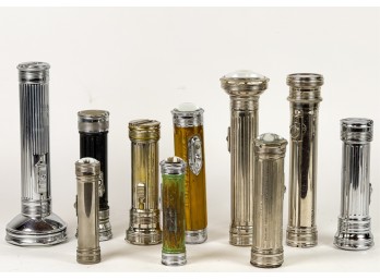 GROUP of VINTAGE/ANTIQUE FLASHLIGHTS