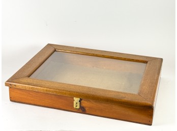 VINTAGE COUNTER TOP DOUGLAS FIR  DISPLAY CASE